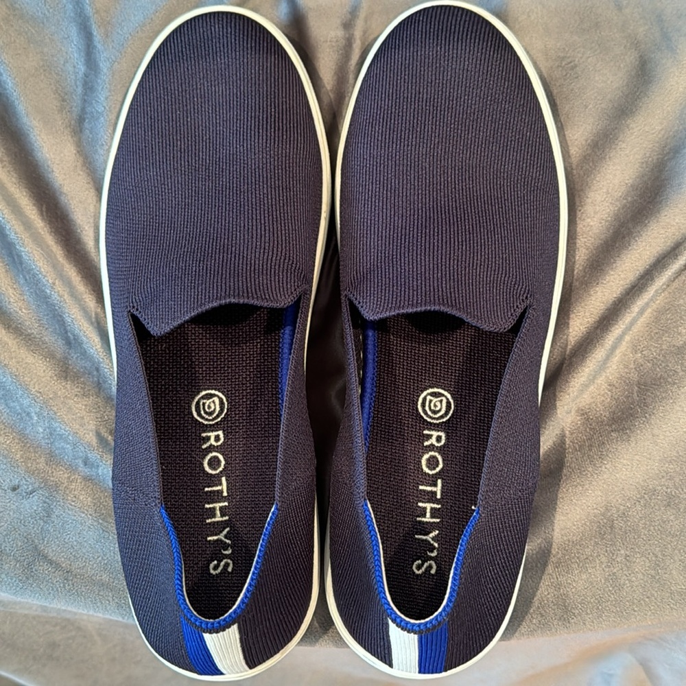 Rothy's Navy Blue Slip-On Sneakers